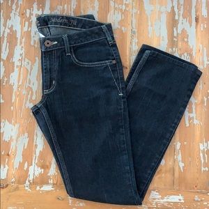 Dark wash Carhartt women’s jeans in Modern Fit